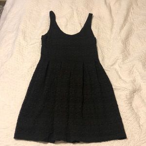 Simple little black dress with overlay